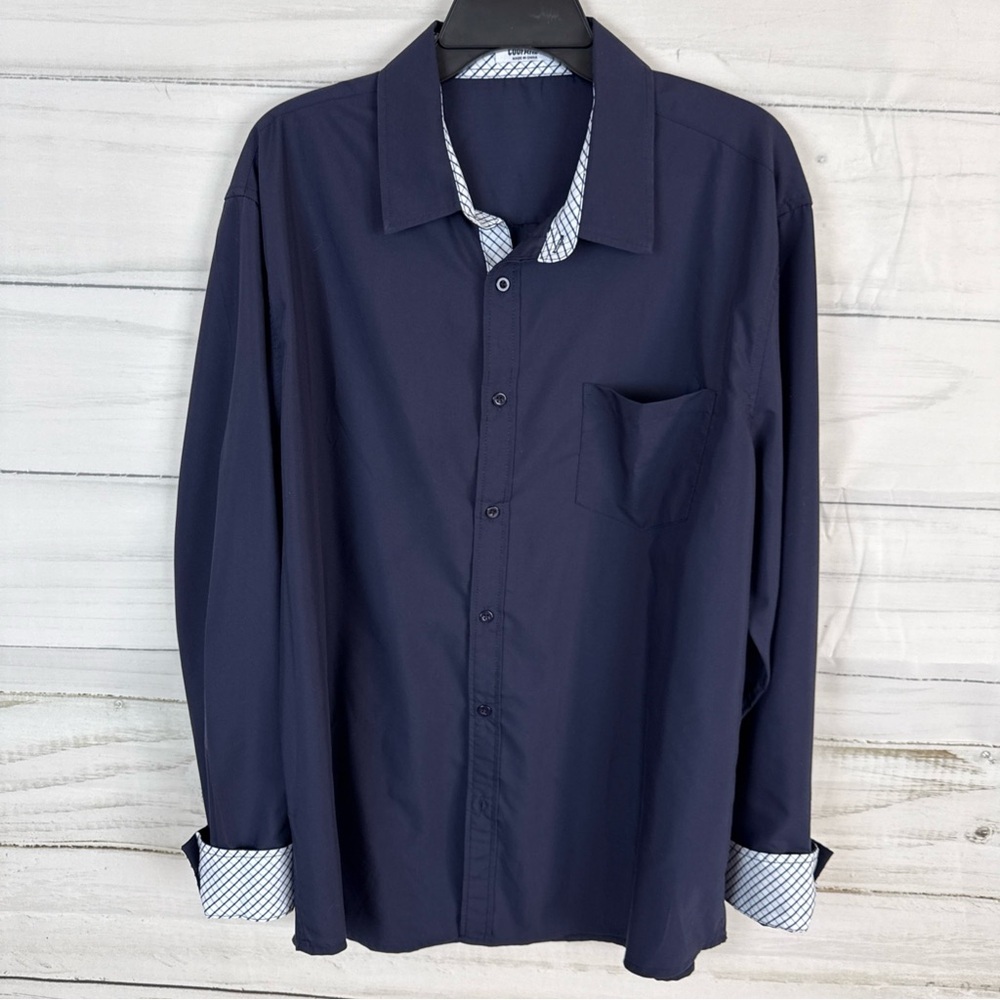 Coofandy Classic Navy Button Down Shirt